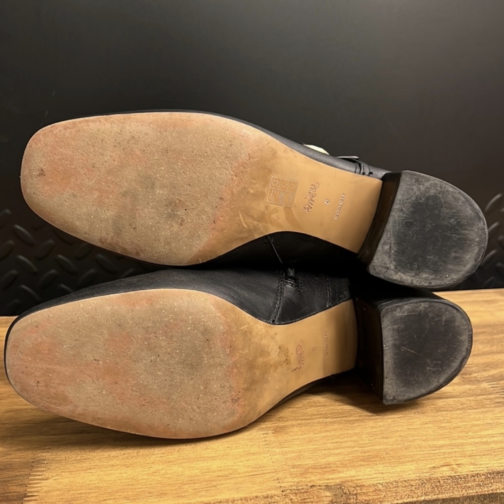 Coach Size 8 Leather Ankle Booties - Picture 6 of 6